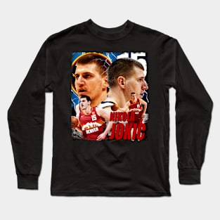 RETRO VINTAGE NIKOLA JOKIC DENVER 90S BOOTLEG Long Sleeve T-Shirt